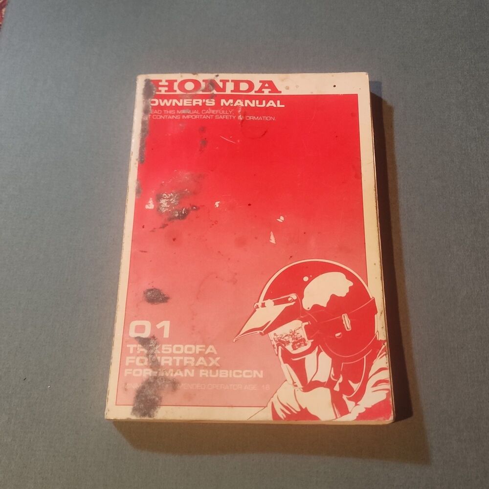 2001 Honda TRX300 Sportrax300 Owners Operators Manual 31HM3680 OEM